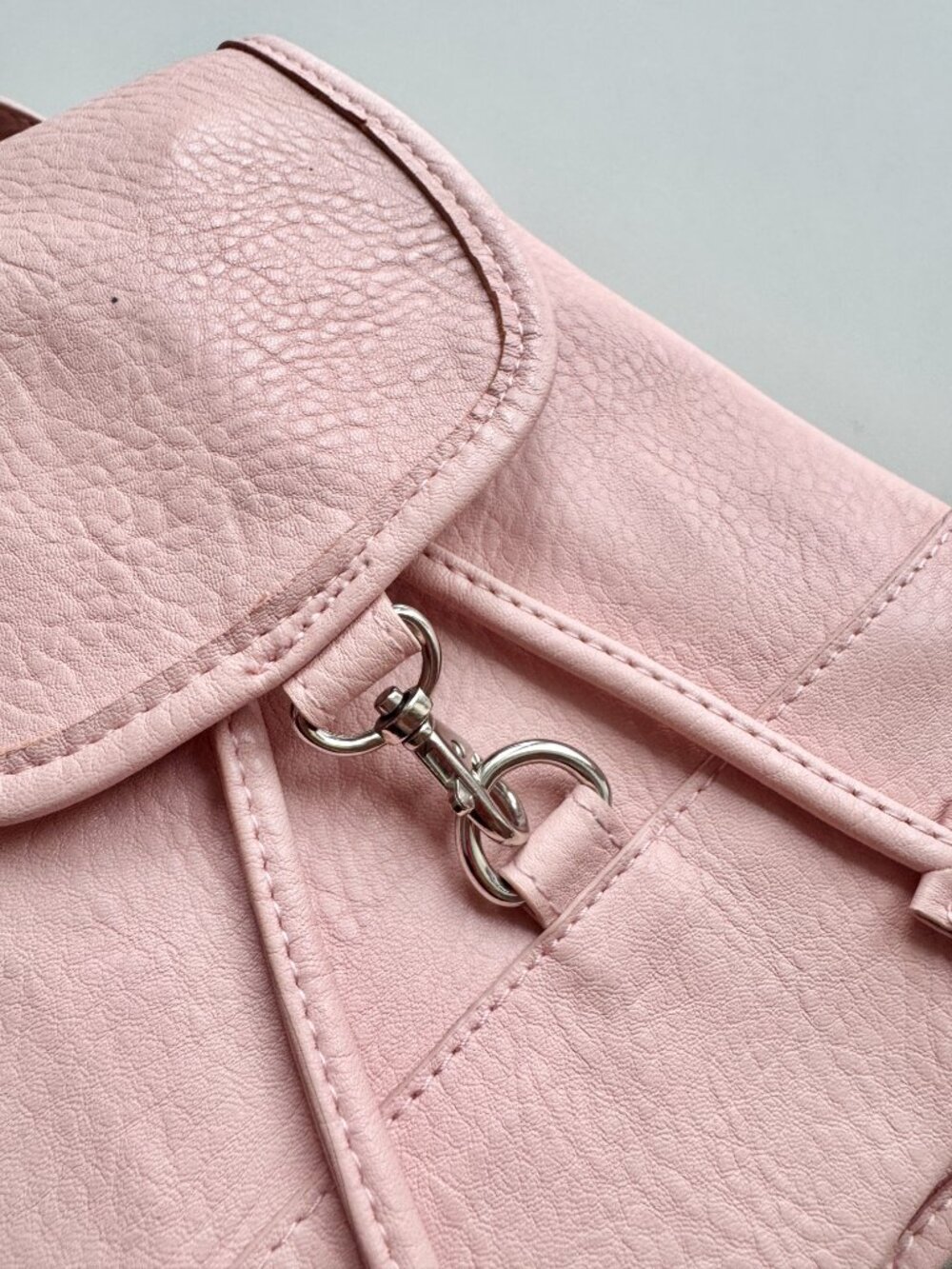 FREE PEOPLE Josie Blush Pink Faux Leather Mini Backpack - Picture 3 of 13